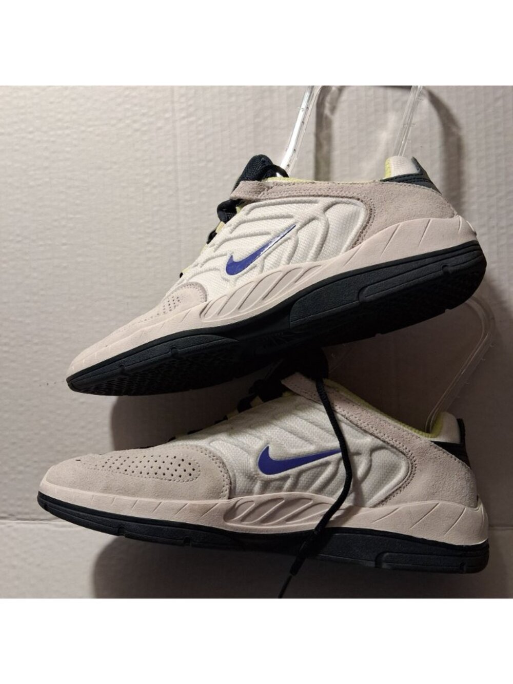 Nike SB Zoom Air Sneakers White/Blue Mens Size 9 Suede & Mesh Upper Lightweight - Picture 9 of 10